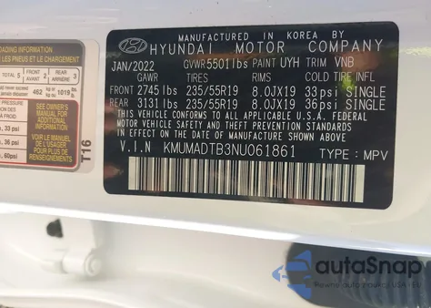 2022 Genesis Gv70 2.5T Awd from USA, damaged, VIN KMUMADTB3NU061861